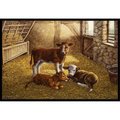 Micasa Cows Calves in the Barn Indoor or Outdoor Mat24 x 36 MI256479